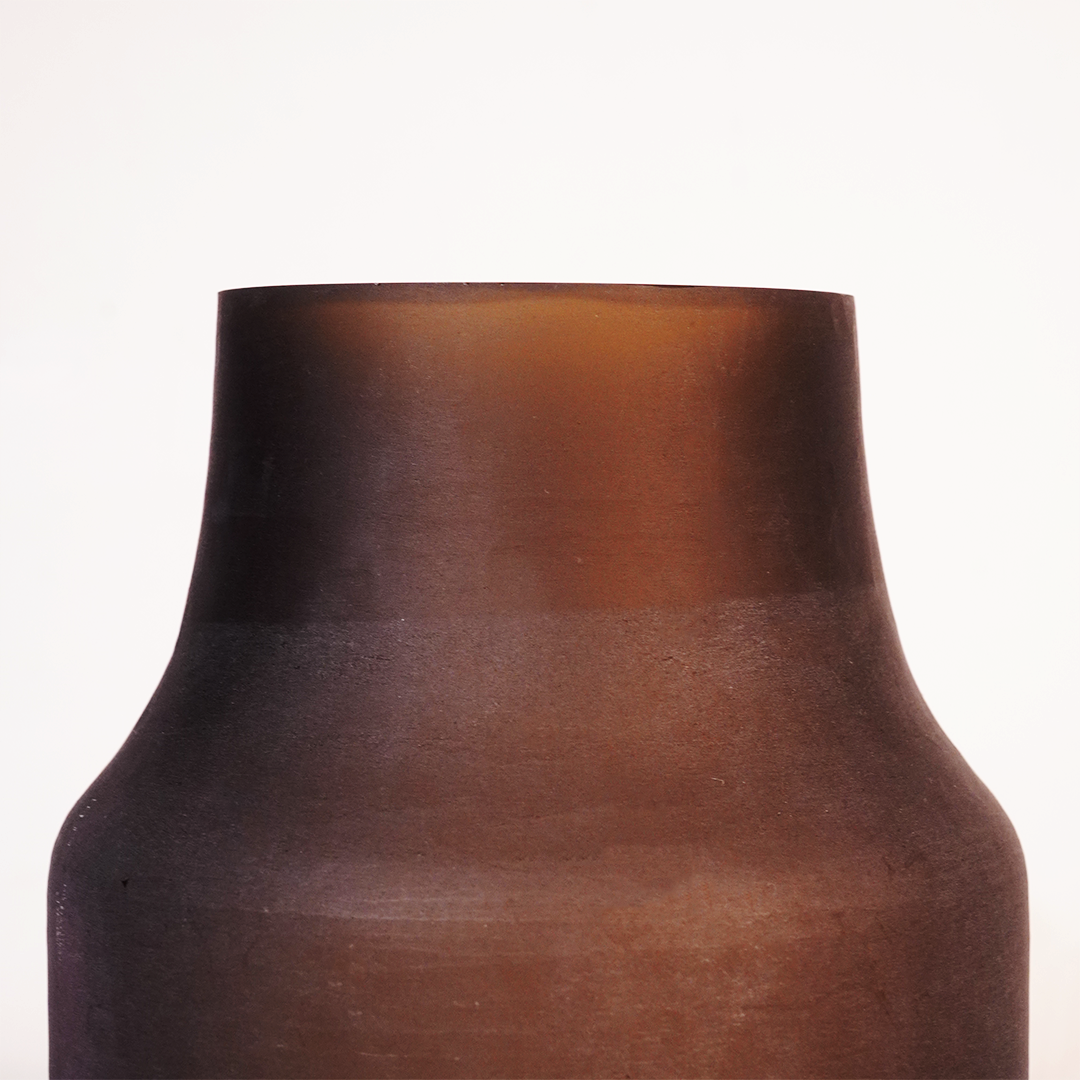 Rustic Brown Ceramic Vase – Minimalist Decorative Flower Vase for Home Décor